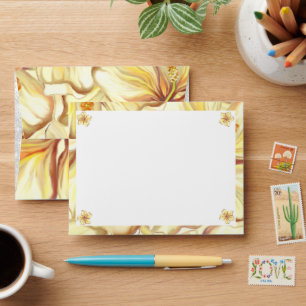 Hibiscus & lace YELLOW Envelope