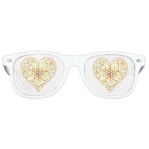 Hibiscus & lace YELLOW Retro Sunglasses