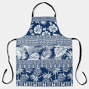 Hibiscus, leaves: Hawaiian ornament wallpaper. Apron