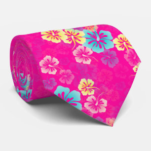 Hibiscus Leis/Hawaiian Tie/Tropical/diy background Tie