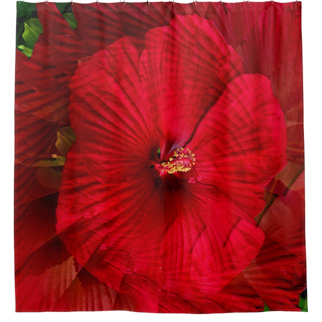 Hibiscus love..... shower curtain (Front)
