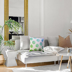 Hibiscus Medallion- Seaglass Cushion