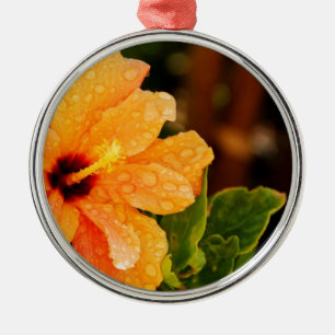 Hibiscus Metal Ornament