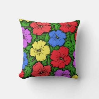 Hibiscus & Monstera #4 Cushion