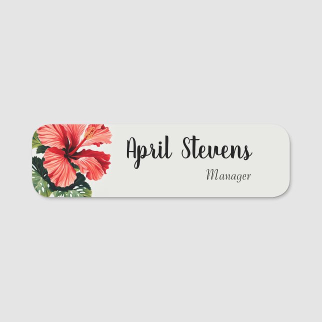 Hibiscus Name Tag  (Front)