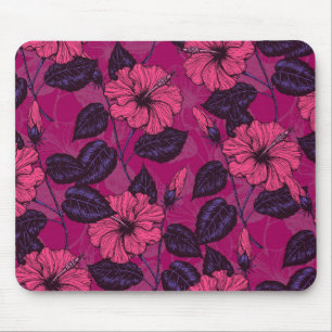 Hibiscus night mouse pad