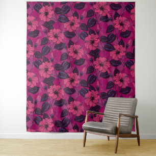 Hibiscus night tapestry
