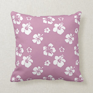 Hibiscus Oleander Pink and White Cushion