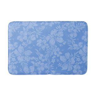 Hibiscus Pareau Distressed Hawaiian Floral- Peri Bath Mat