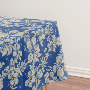 Hibiscus Pareau Distressed Hawaiian Tablecloth