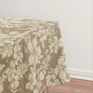 Hibiscus Pareau Distressed Hawaiian Tablecloth