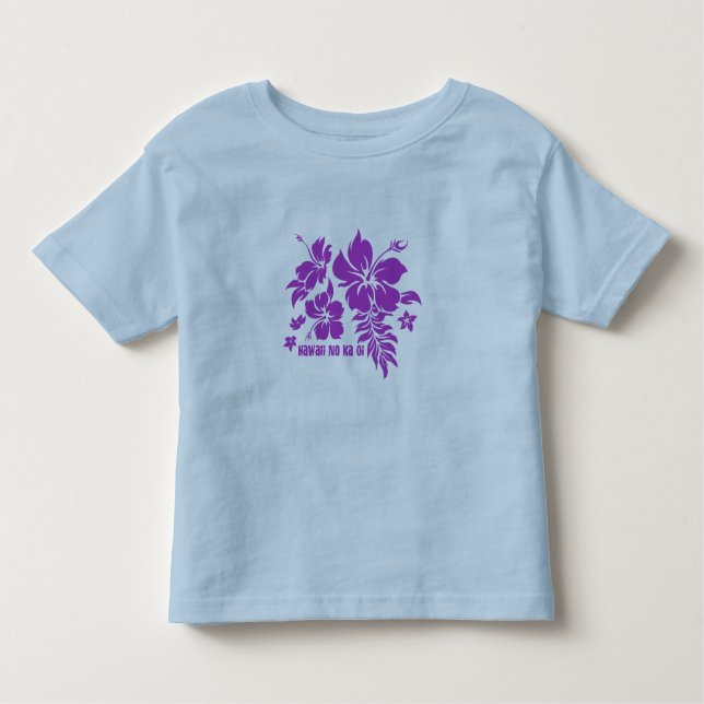 Hibiscus Pareau Hawaiian Floral in Violet Toddler T-Shirt (Front)