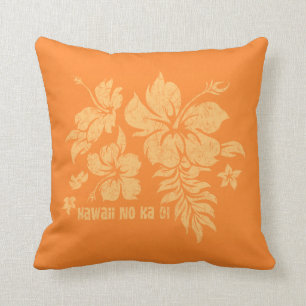 Hibiscus Pareau Hawaiian Floral Reversible Pillow