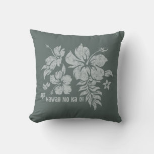 Hibiscus Pareau Hawaiian Floral Reversible Pillow