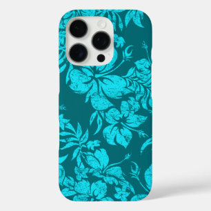 Hibiscus Pareau Hawaiian Floral Teal iPhone 16 Pro Case
