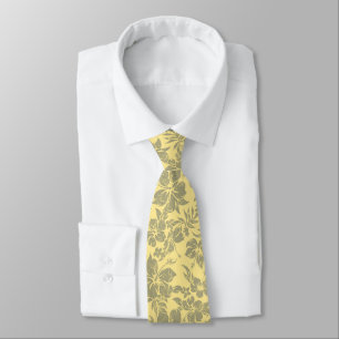 Hibiscus Pareau Hawaiian Floral Two-sided Printed Tie