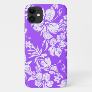 Hibiscus Pareau Hawaiian Floral Violet iPhone 11 Case