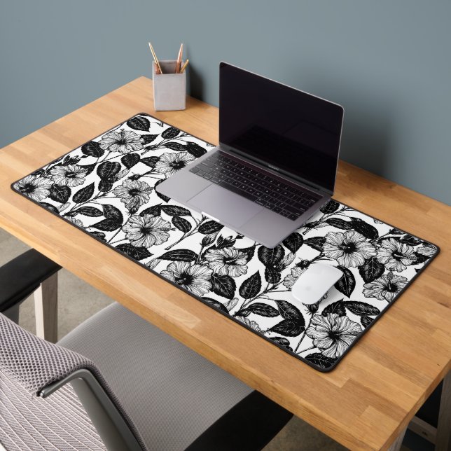 Hibiscus pattern desk mat (Office 2)