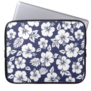 Hibiscus pattern laptop sleeve