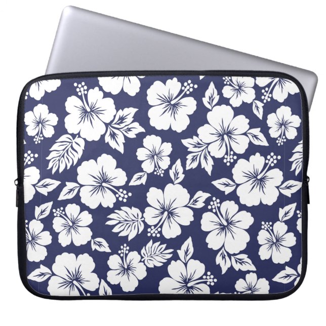 Hibiscus pattern laptop sleeve (Front)