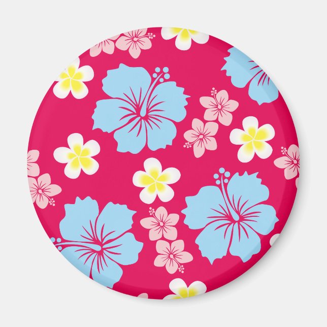 Hibiscus Pattern Magnet (Front)