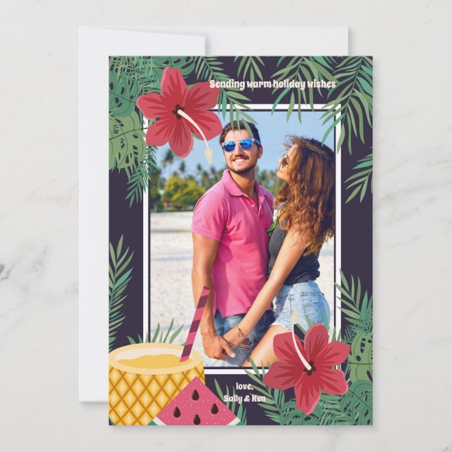 Hibiscus Photo Greeting Card (Front)