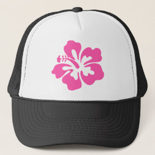 Hibiscus Pink Tropical Flower Floral Bloom Trucker Hat