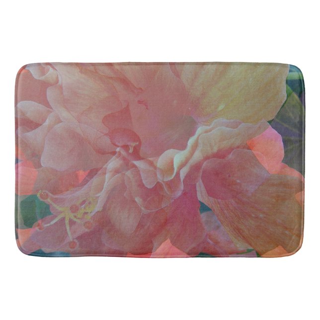 Hibiscus Pique Fabric Bath Mat (Front)