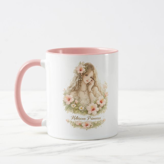 Hibiscus Princess Floral Mug (Left)