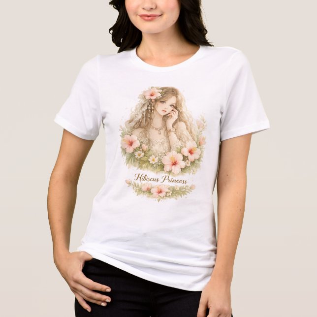 Hibiscus Princess Tri-Blend Shirt (Front)