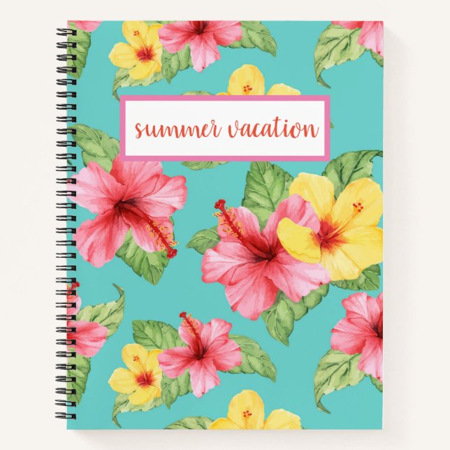 Hibiscus Print Notebook (Front)