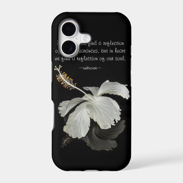 Hibiscus Reflection With Quote Droid RAZR Case (Back)