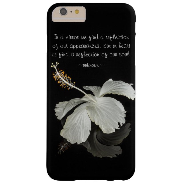 Hibiscus Reflection With Quote iPhone 6 Plus Case (Back)