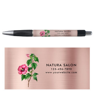 Hibiscus Salon Business Promotional Rose Gold 