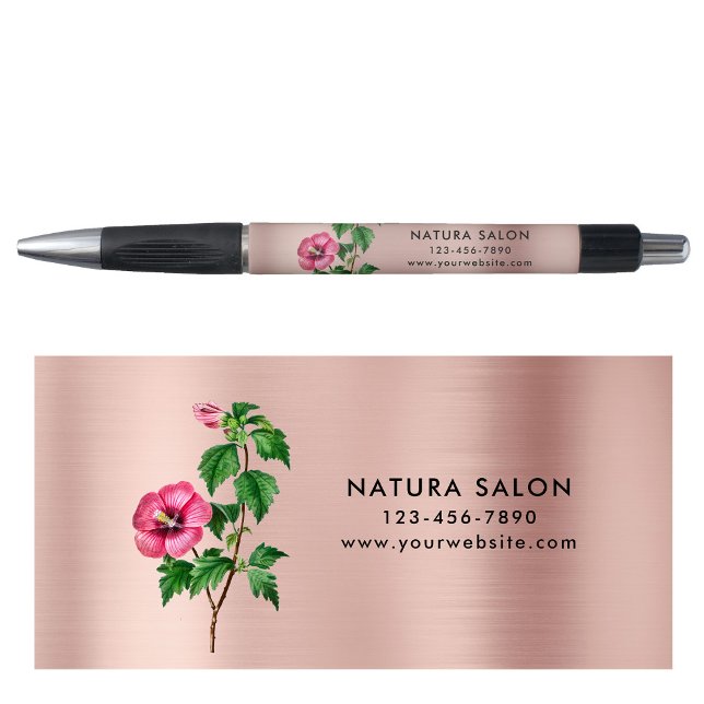 Hibiscus Salon Business Promotional Rose Gold  (Hibiscus Salon Business Promotional Rose Gold Pen)
