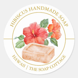 Hibiscus Soap label
