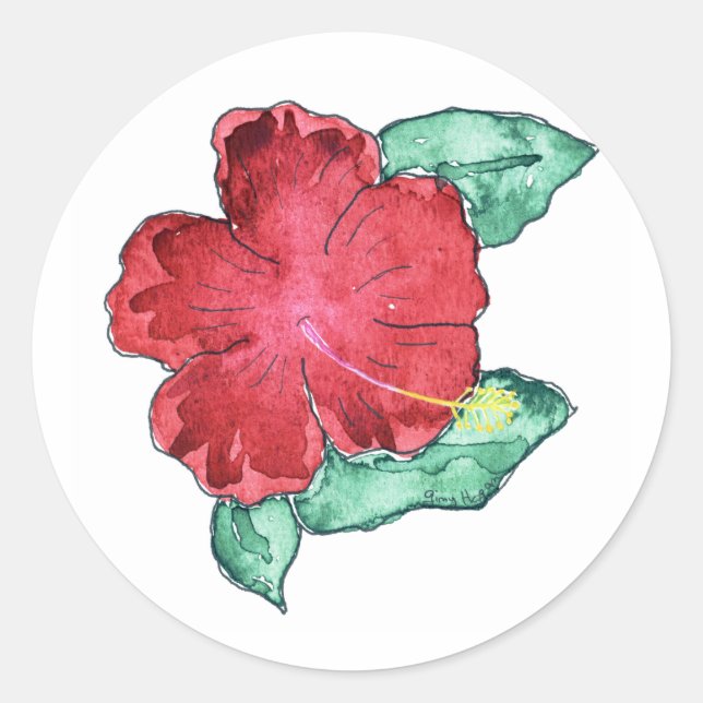 Hibiscus Sticker (Front)