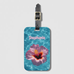 Hibiscus Summer Luggage Tag