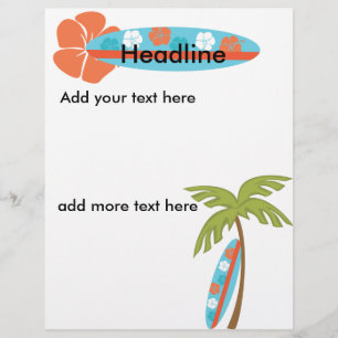 Hibiscus Surfboard Flyer