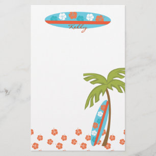 Hibiscus Surfboard Stationery