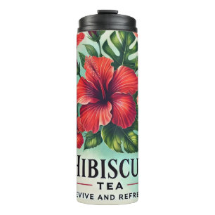 Hibiscus Tea Design AI art  Thermal Tumbler