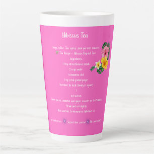Hibiscus Tea Recipe Mug – Floral Kitchen Decor