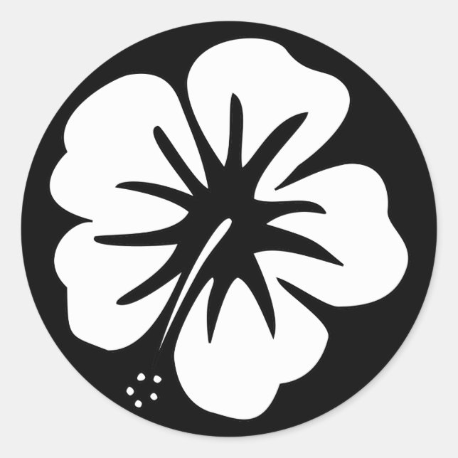 Hibiscus Template Classic Round Sticker (Front)