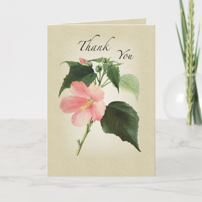Hibiscus Thank You Card (Front)