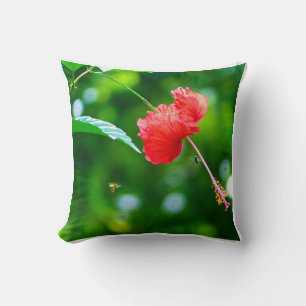 Hibiscus Throw Pillow