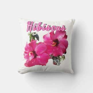 Hibiscus throw pillow