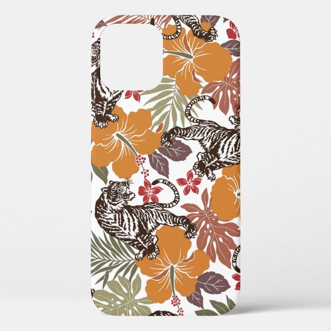 Hibiscus Tiger, Exotic Pattern. Case-Mate iPhone Case (Back)