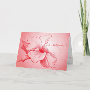 Hibiscus Totally Natural Holiday Card
