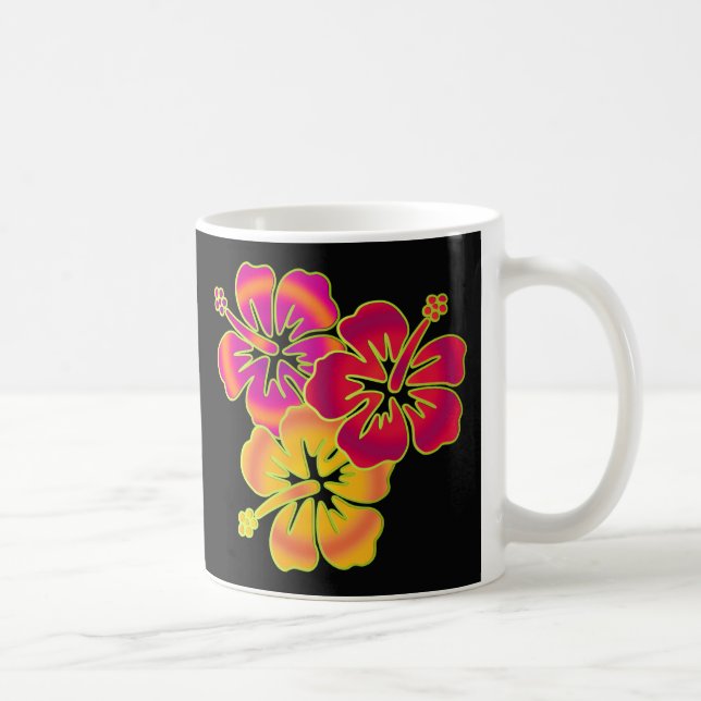 hibiscus trio | BG black Coffee Mug (Right)
