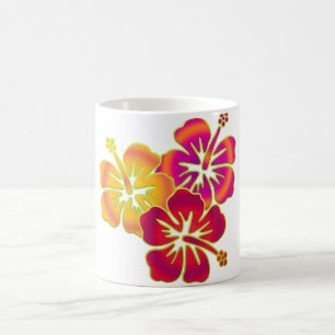hibiscus trio coffee mug